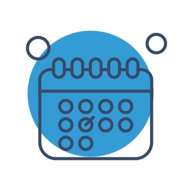  Vektör Takvim Simgesi, vektör illüstrasyonu  