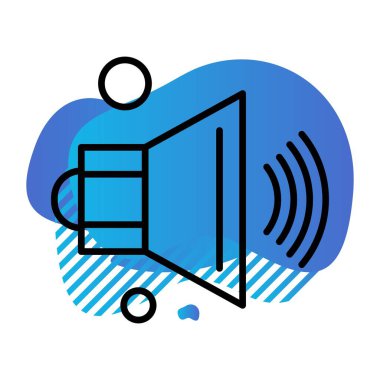  Vektör konuşmacı Simgesi, vektör illüstrasyonu  