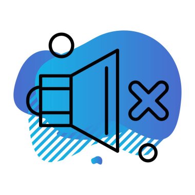  Vektör konuşmacı Simgesi, vektör illüstrasyonu  