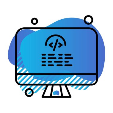  Vektör lcd monitörü Simge dijital resmi 