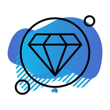 Elmas simgesi vektör illüstrasyonu