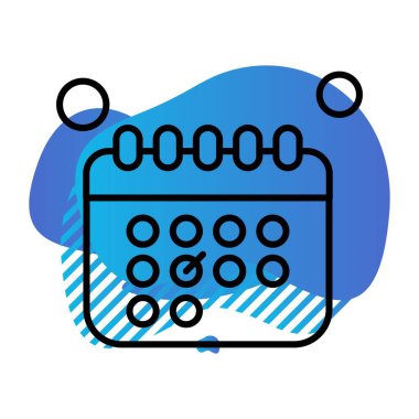  Vektör Takvim Simgesi, vektör illüstrasyonu  