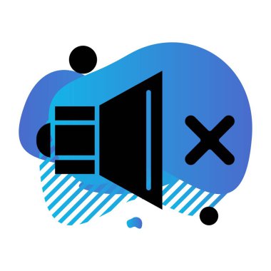  Vektör konuşmacı Simgesi, vektör illüstrasyonu  