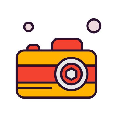 Vektör Kamera Simgesi, vektör illüstrasyonu  