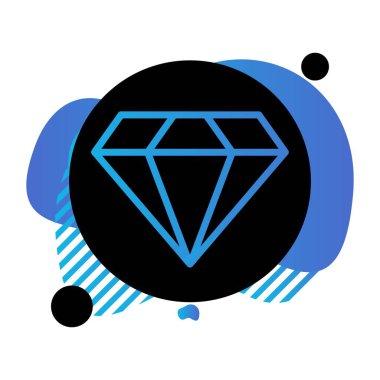 Elmas simgesi vektör illüstrasyonu