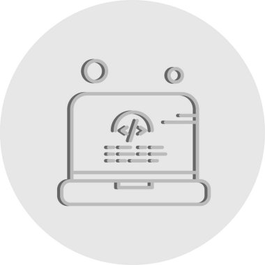 dizüstü bilgisayar simgesi, vektör illüstrasyonu