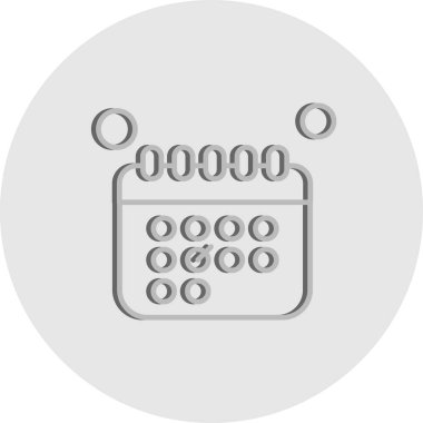  Vektör Takvim Simgesi, vektör illüstrasyonu  