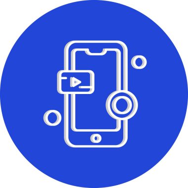 Vektör akıllı telefon simgesi, vektör illüstrasyonu  