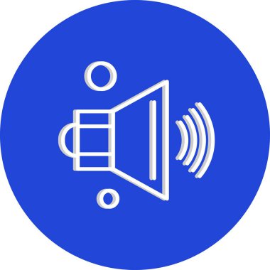  Vektör konuşmacı Simgesi, vektör illüstrasyonu  