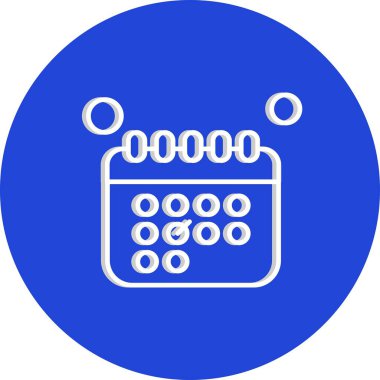  Vektör Takvim Simgesi, vektör illüstrasyonu 