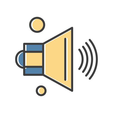  Vektör konuşmacı Simgesi, vektör illüstrasyonu  