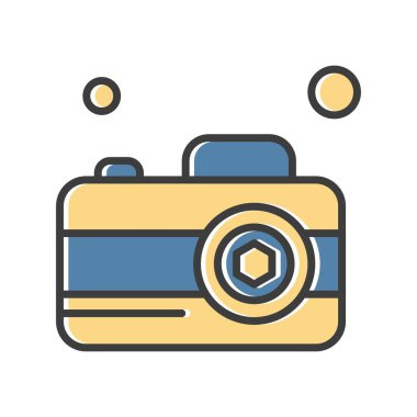 Vektör Kamera Simgesi, vektör illüstrasyonu  