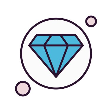 Elmas simgesi vektör illüstrasyonu