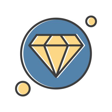 Elmas simgesi vektör illüstrasyonu