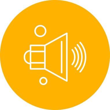  Vektör konuşmacı Simgesi, vektör illüstrasyonu  