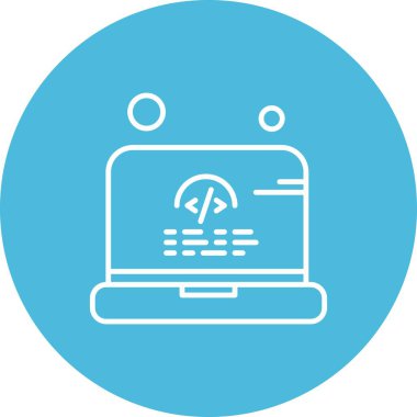 Vektör Laptop Simgesi, vektör illüstrasyonu  