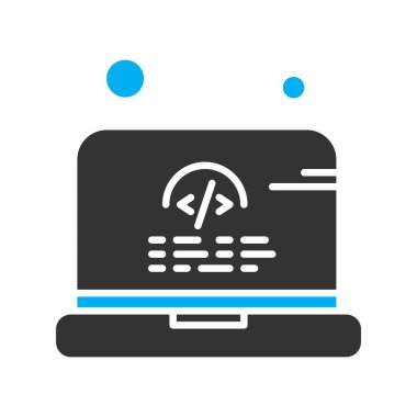 Vektör Laptop Simgesi, vektör illüstrasyonu  