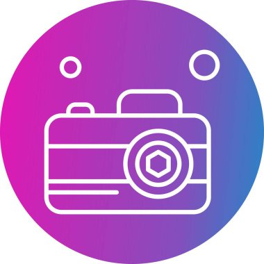 Vektör Kamera Simgesi, vektör illüstrasyonu  