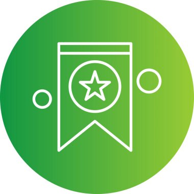  ödül düz simgesi, vektör illüstrasyonu