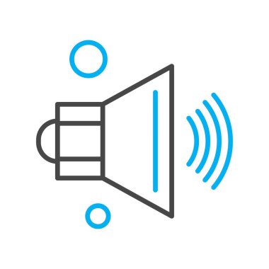  Vektör konuşmacı Simgesi, vektör illüstrasyonu  