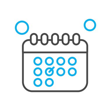  Vektör Takvim Simgesi, vektör illüstrasyonu 