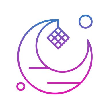 Vektör ay simgesi, vektör, illüstrasyon, ramazan kavramı