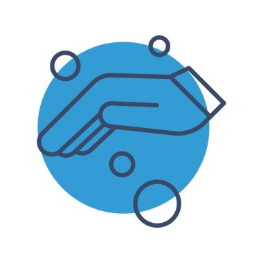 Vektör el ağ simgesi