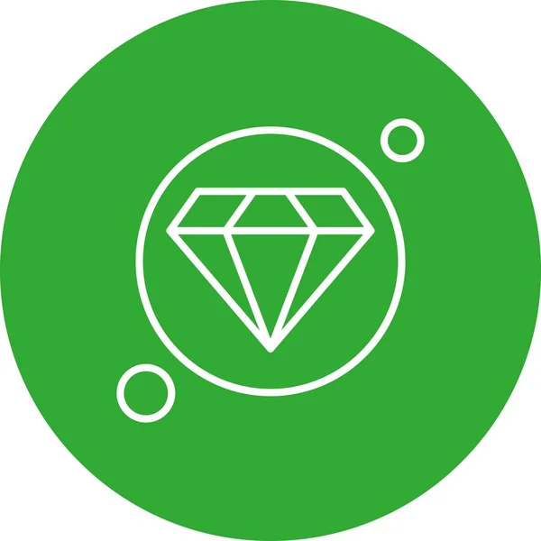 Icono Diamante Vector Ilustración — Vector de stock