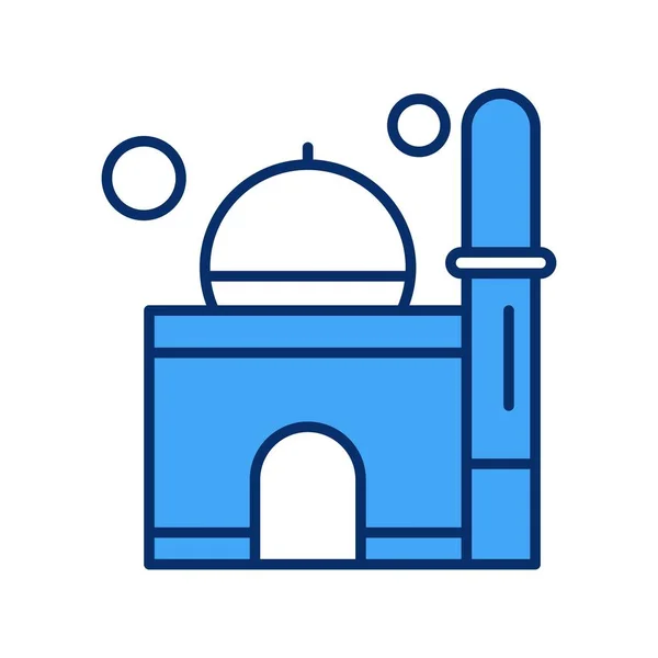 Иконка Векторной Мечети Вектор Иллюстрация Концепция Рамадана — стоковый вектор