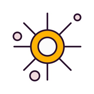 Vektör Sun Ico, vektör illüstrasyonu