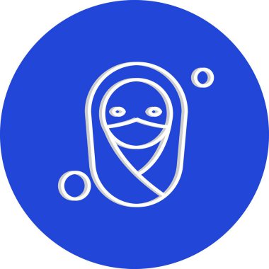  Vektör tesettür Ico, vektör illüstrasyonu