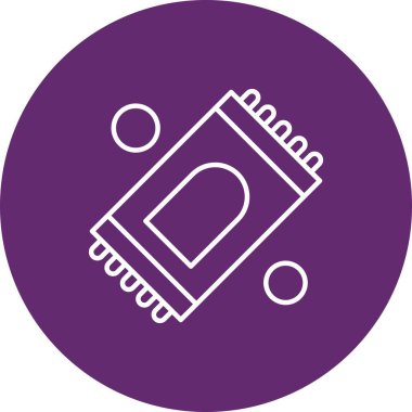 Vektör halı Ico, vektör illüstrasyonu