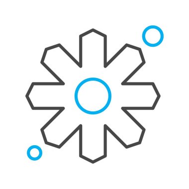 Çiçek simgesinin vektör illüstrasyonu