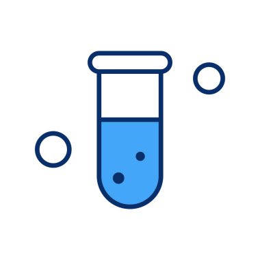  Test tübü simgesi, vektör illüstrasyonu