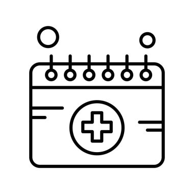  Vektör Takvim Simgesi, vektör illüstrasyonu  