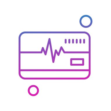 Vektör kredi kartı Ico, vektör illüstrasyonu