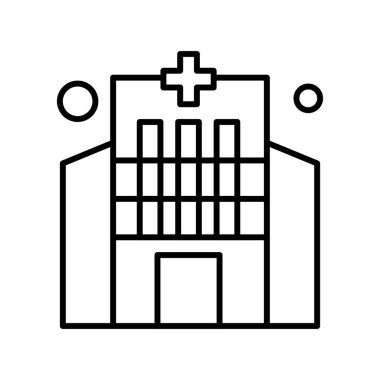 Vektör hastanesi Ico, vektör illüstrasyonu