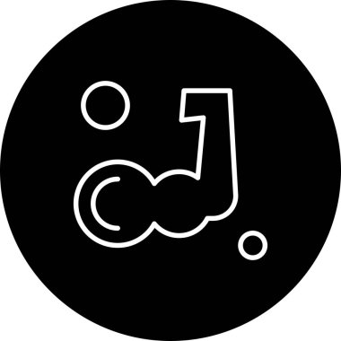 Vektör Vücut Geliştirici Ico, vektör illüstrasyonu