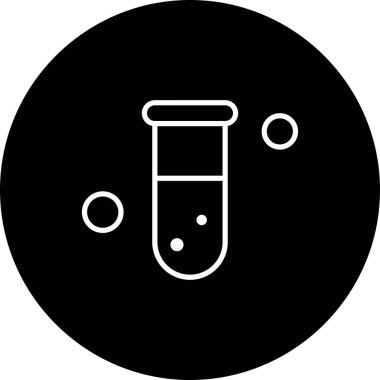  Test tübü simgesi, vektör illüstrasyonu