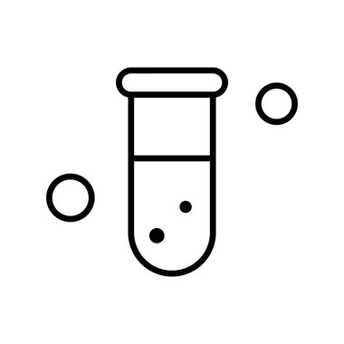  Test tübü simgesi, vektör illüstrasyonu