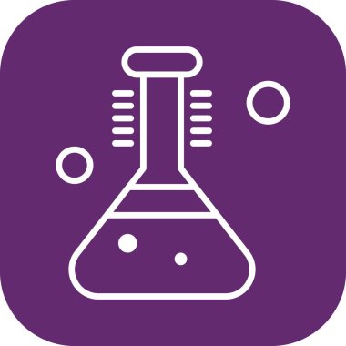  Test tübü simgesi, vektör illüstrasyonu
