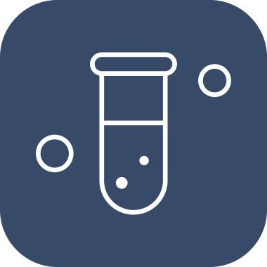  Test tübü simgesi, vektör illüstrasyonu