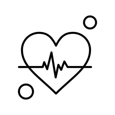  Vektör kalp atışı Ico, vektör illüstrasyonu