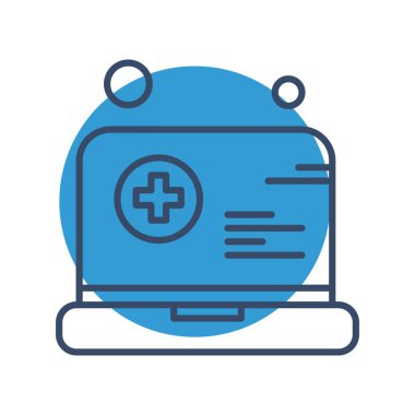 Vektör Laptop Simgesi, vektör illüstrasyonu  