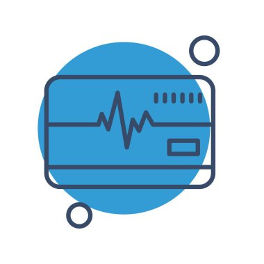 Vektör kredi kartı Ico, vektör illüstrasyonu