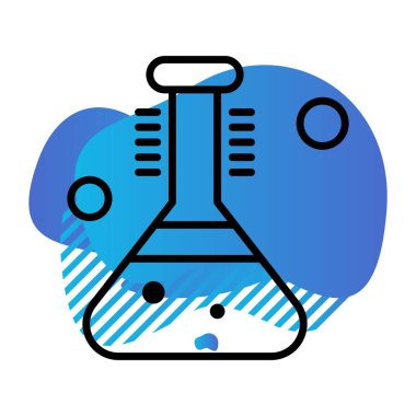  Test tübü simgesi, vektör illüstrasyonu