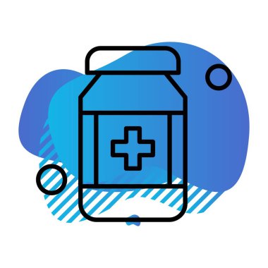 Vektör Şişesi Ico, vektör illüstrasyonu