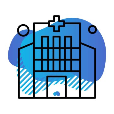 Vektör hastanesi Ico, vektör illüstrasyonu