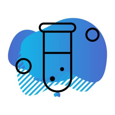  Test tübü simgesi, vektör illüstrasyonu