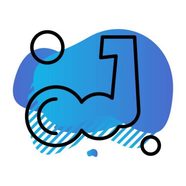 Vektör Vücut Geliştirici Ico, vektör illüstrasyonu